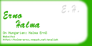 erno halma business card