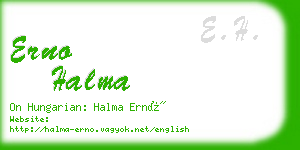 erno halma business card